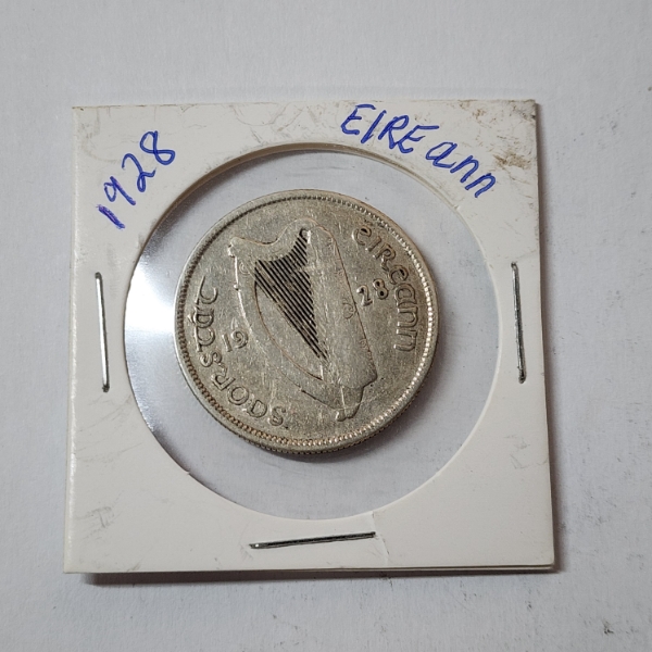 1928 Irish Florin Coin - .750 Fine Silver / ASW: 0.3409oz