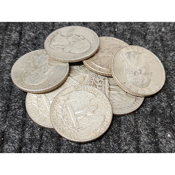 $2 Face Value In Assorted 90% Silver United States Quarters!