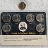 Image 1 : 1979-1980 Susan B. Anthony 6-Coin Uncirculated Mint Set plus 1 Gold-Plated SBA Dollar Coin AFV $7.00