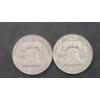 Image 2 : (2) United States 1952-D 90% Silver Franklin Half Dollars - Face Value: $1.00