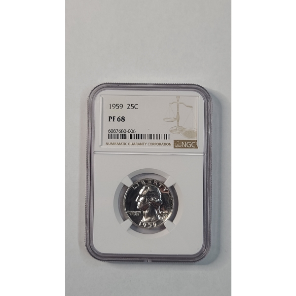 NGC 1959 PF 68 90% Silver Washington Quarter 