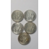 Image 4 : (5) Assorted Years/Mint Marks United States 40% Silver Kennedy Half Dollars - Face Value: $2.50