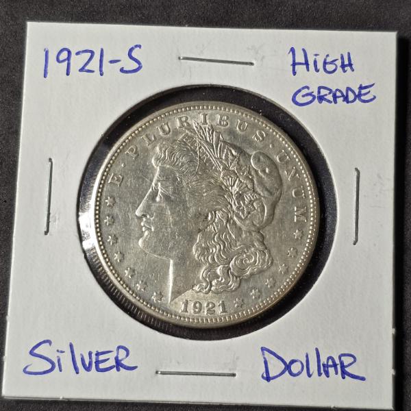 High Grade 1921S Morgan Silver Dollar
