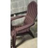 Image 2 : Louisville Home Pickup - VERY NICE SET - 2 ADIRONDACK REDWOOD COLORED CHAIRS MOLDED FIBERGLASS 