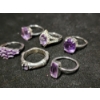 Image 3 : Gorgeous Amethyst Sterling Silver Rings Weighing Total of 17.8 Grams