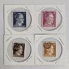 Image 1 : Four German "Hitler Head" (Hitler-Kopf) Definitive Postage Stamps issued during the Third Reich Era 