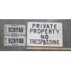 Image 1 : Heavy Vintage 20''x14'' Metal Private Property Sign And Historical License Plate Set