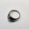 Image 3 : Sterling Silver Ring with Large Clear Gemstone - Size 10 - TW: 2.8g