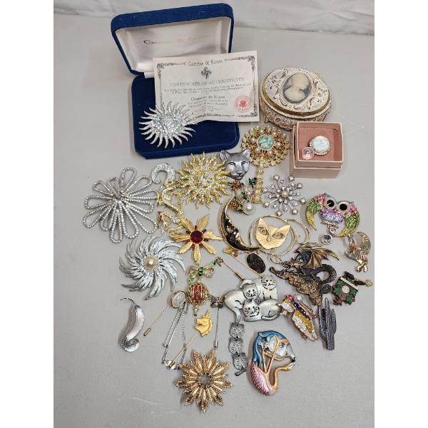 Lot of Assorted Costume/Fashion Jewlery Including Camrose & Cross Jacqueline Kennedy Replica