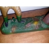 Image 2 : Vintage Teddy And The Bear Cast Iron Animated Toy Bank - Reproduction