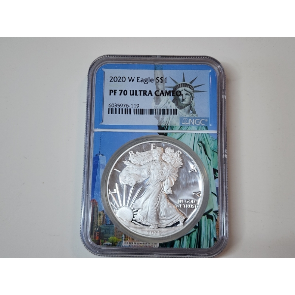 NGC PF 70 ULTRA CAMEO 2020-W American Silver Eagle - 1 oz .999 Fine Silver 