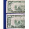 Image 9 : 2 $20 Dollar Bills: 1934- A $20 Federal Reserve Note and 1928 $20 Federal Reserve Note - FV; $40