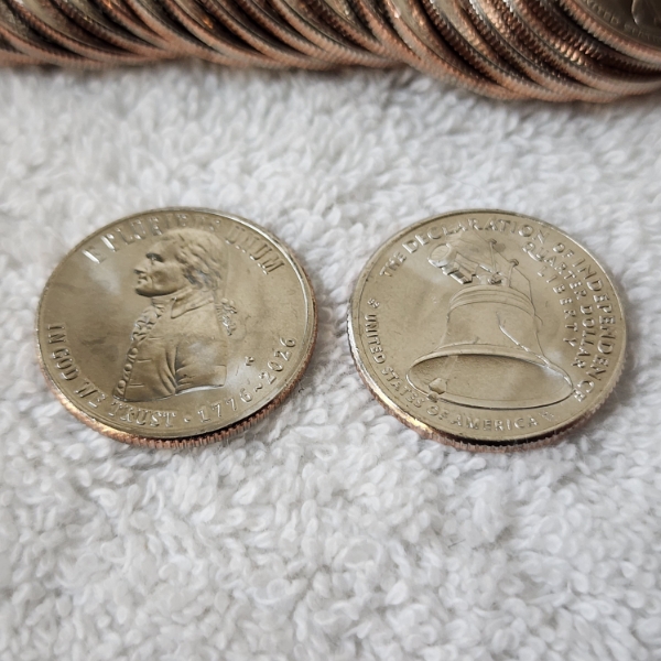 Full Tube of Uncirculated Semiquincentennial 2026 Quarters ~ Face Value $10.00