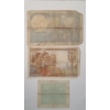 Image 2 : (3) Vintage European Banknotes - France & Italy
