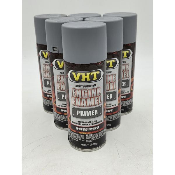 New! Six 11oz Cans Of VHT High Temp Light Gray Primer