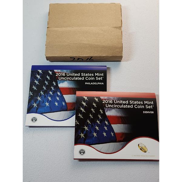 2016 P&D United States Mint Uncirculated 26-Coin Set in Original Packaging & CoA