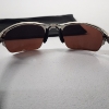 Image 5 : Vintage Oakley Half Wire Polarized Sunglasses Silver Frame Bronze Iridium 57-18 w/ Microfiber Bag