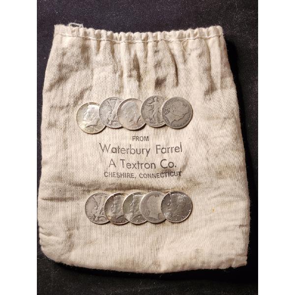 $5 Face Value in Assorted 90% Silver Half Dollars in Special Bag