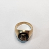 Image 4 : 10K Yellow Gold Ring Heraldic Coat of Arms Signet Black Stone - Size 12 - TW: 14.3g