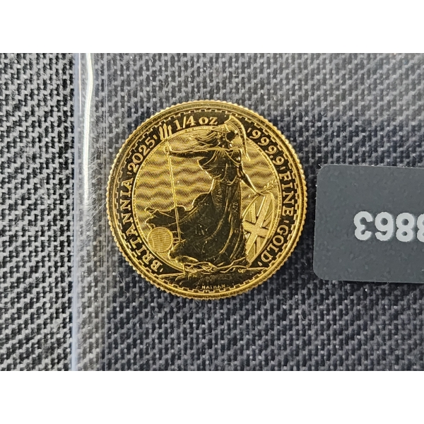 2025 Great Britain 1/4 oz 999.9 Fine Gold Britannia Coin