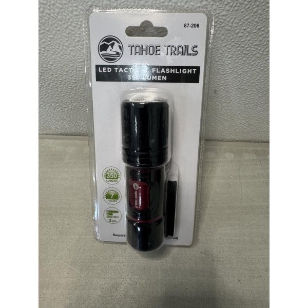 LED Tahoe Trails Tactical Flashlight 350 Lumen - New In Case