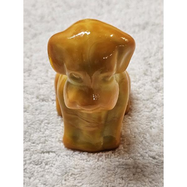 Vintage Uranium Degenhart Art Glass Figurine - Dark Bittersweet