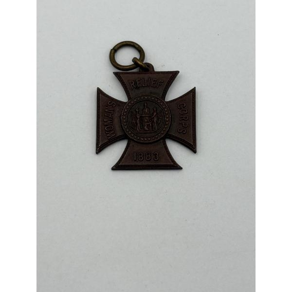 Woman's Relief Corps 1883 Medal with GAR emblem - official women's auxiliary to the GAR 