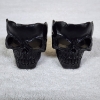 Image 2 : Lot of TWO NEW Nice 2 Inch Black Skull Candle or Tealight Holders