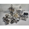 Image 1 : Assorted Serving Dishes, Utensils, and Cutouts: Including Some Silver-Plated and Stainless Steel