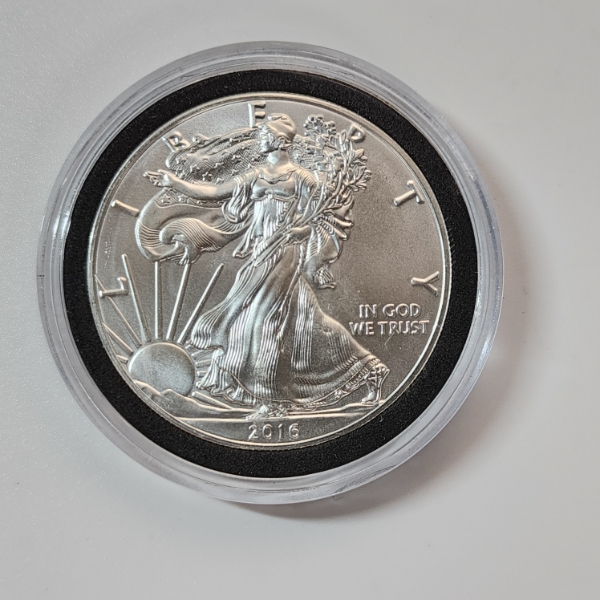 2016 American Silver Eagle - 1 oz .999 Fine Silver in Capsule 