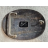 Image 2 : Silver-Plated Belt Buckle 86.4g - Flower Style Engraving