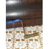 Image 7 : Antique Patriotic Themed "Southern Clock Co. Wooden OGEE Clock - With Key - 26 x 16 x 4.5 Inches