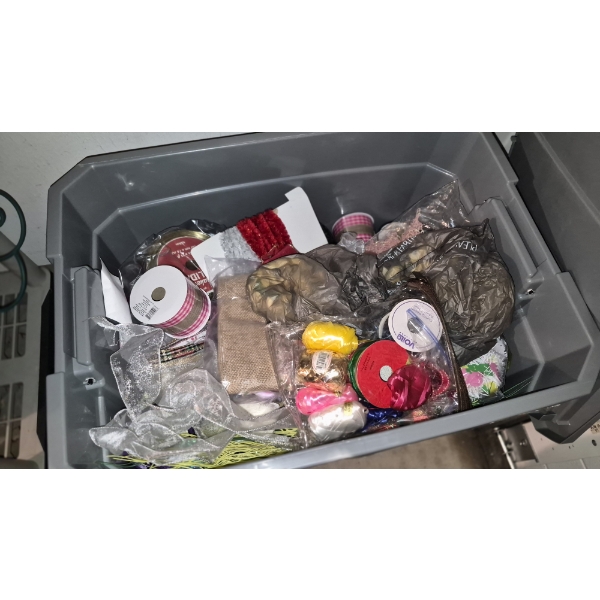 PICKUP IN NORTHFIELD - Large Lot Of Holiday Ribbon Rolls As Shown - See Pics