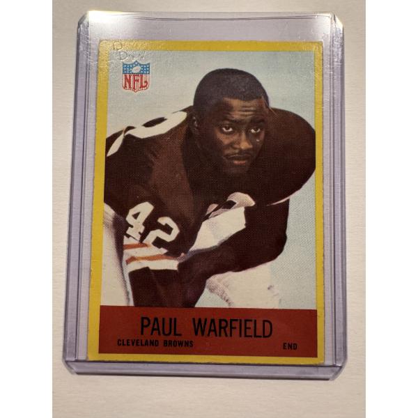 1967 Paul Warfield Cleveland Browns Football Card - Made By Philadelphia Card Company