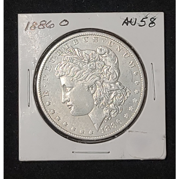 1886-O Morgan Silver Dollar - Higher "AU" Condition - 90% Silver US Coin