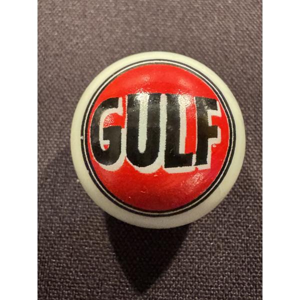Vintage GULF Gas & Oil Advertising One Inch Shooter Marble - Mint Condition