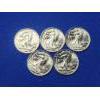 Image 1 : Lot of (5) 1/10th troy oz Walking Liberty Silver Rounds .999 Silver - 1/2 oz Silver Total!