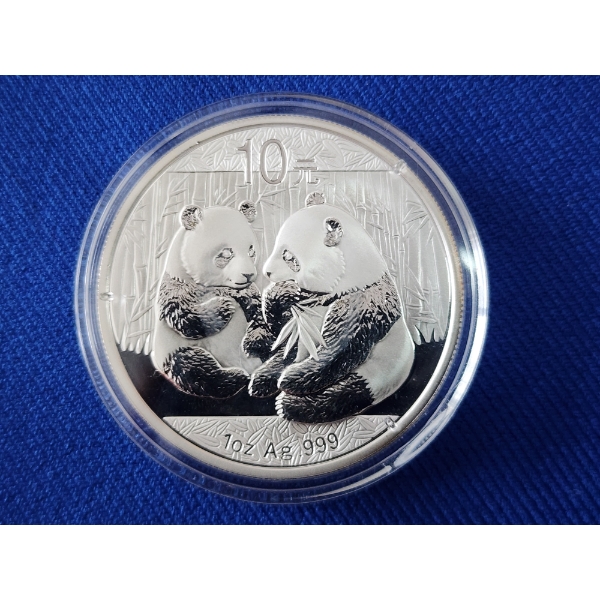 2009 China Panda 1 Troy Ounce .999 Fine Silver Coin - Mint Condition