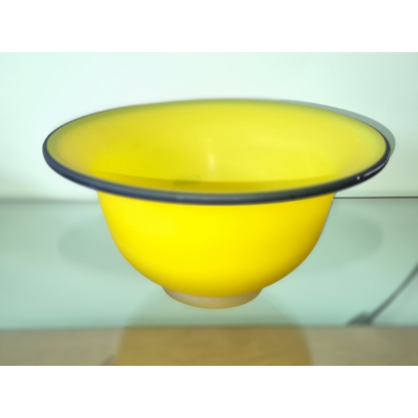 PICKUP IN NORTHFIELD - Vintage "Lusitania Glass" Art Glass Compote  10" W x 5.5" D  Perfect Cond 