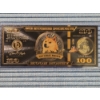 Image 1 : Moon Money 24k 999999 Gold Hundred Dollar Bill In Mint Condition In Protective Holder