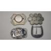 Image 1 : (4) Assorted Vintage Belt Buckles Featuring Western And Numismatic Designs