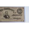 Image 5 : United States Series 1864 T-66 $50 Richmond, Virginia Confederate States of America Bank Note