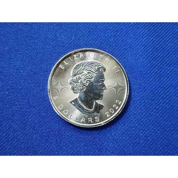 2022 Canadian Maple Leaf 1 oz .9999 Fine Silver Coin