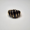 Image 5 : Vintage 14K Yellow Gold Fluted Onyx Dome Ring - Size 9.5 - Total Weight: 9.3g