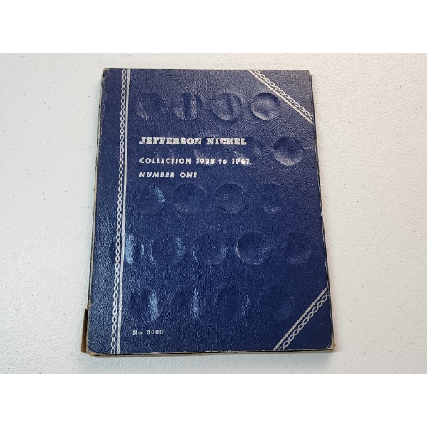 Jefferson Nickel Collection Book 1938-1961 (Incomplete) FV: $0.90