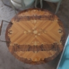 Image 3 : Vintage MCM Superbly Crafted Inlayed & Embellished All Wood Tea Cart - Pristine!