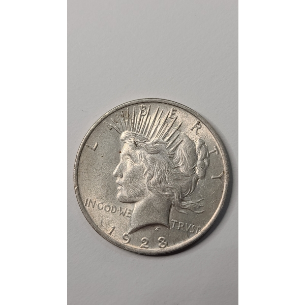 United States 1923 90% Silver Peace Dollar - XF Condition