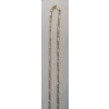 Image 3 : 10K Yellow Gold Figaro 24" Link Chain Necklace - Weight: 2.7g