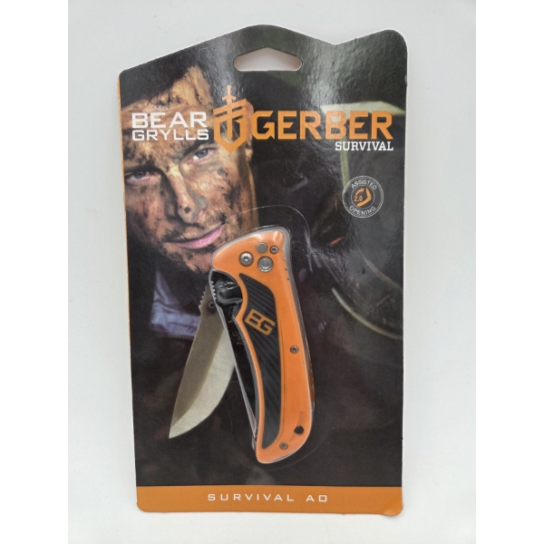 Brand New - Bear Grylls New Gerber Survival AO Folding Knife