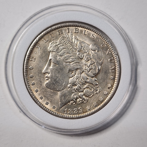 United States 1889 Morgan 90% Silver Dollar Minted in Philadelphia 